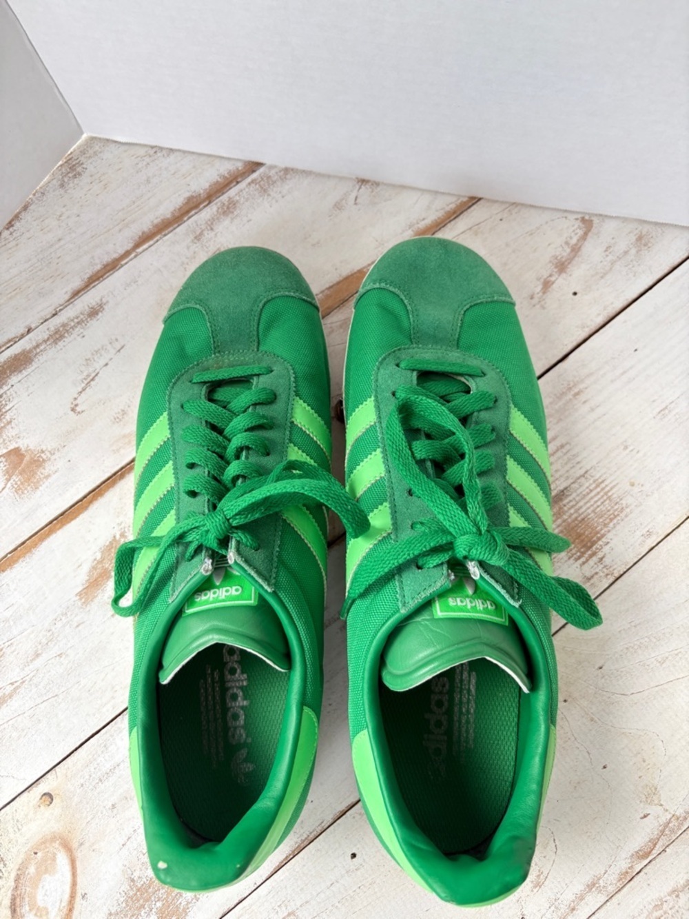 ADIDAS Gazelle 2 low top sneakers fairway green zest retro shoes soccer sz 11 - Picture 8 of 16